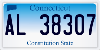 CT license plate AL38307