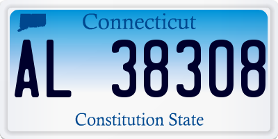 CT license plate AL38308