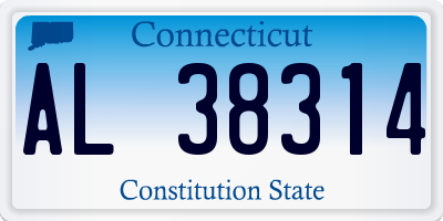 CT license plate AL38314