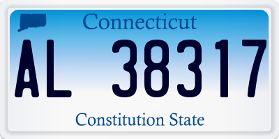 CT license plate AL38317