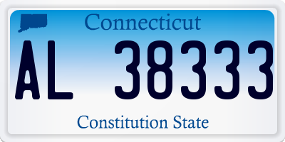 CT license plate AL38333
