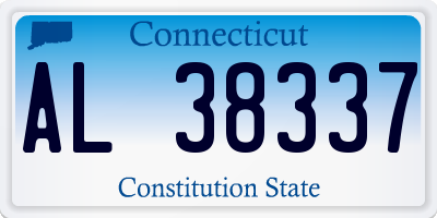 CT license plate AL38337