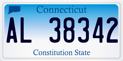 CT license plate AL38342