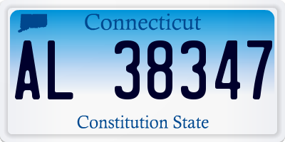 CT license plate AL38347