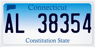 CT license plate AL38354