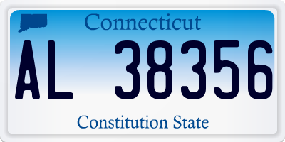CT license plate AL38356