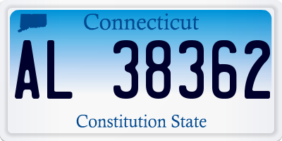 CT license plate AL38362