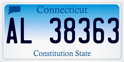CT license plate AL38363
