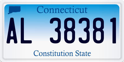 CT license plate AL38381