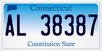 CT license plate AL38387