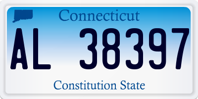CT license plate AL38397