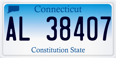 CT license plate AL38407