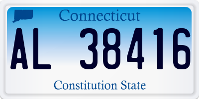 CT license plate AL38416