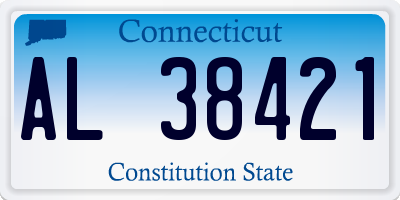 CT license plate AL38421