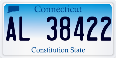 CT license plate AL38422