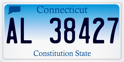 CT license plate AL38427