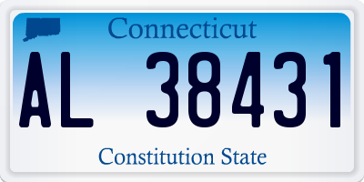 CT license plate AL38431