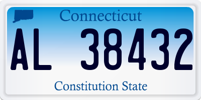 CT license plate AL38432