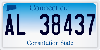 CT license plate AL38437