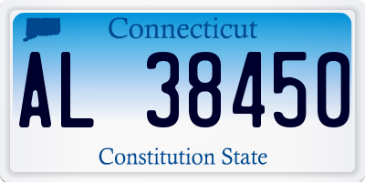 CT license plate AL38450