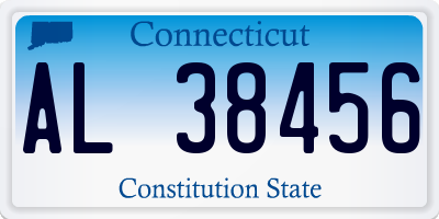 CT license plate AL38456