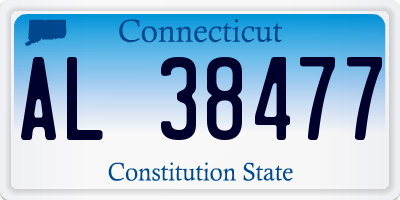 CT license plate AL38477