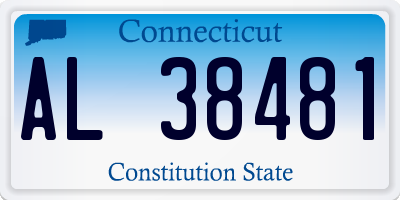 CT license plate AL38481