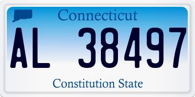 CT license plate AL38497