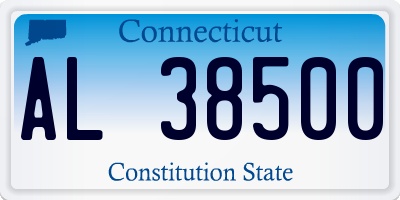 CT license plate AL38500