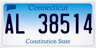 CT license plate AL38514