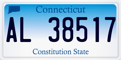 CT license plate AL38517