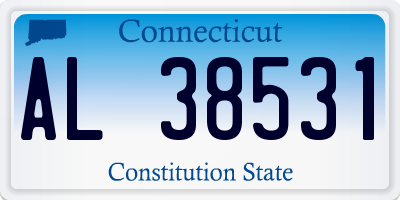 CT license plate AL38531