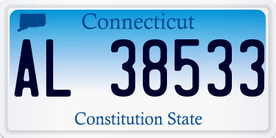CT license plate AL38533