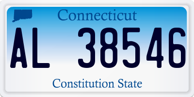 CT license plate AL38546