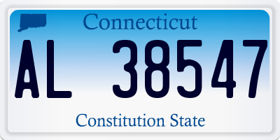 CT license plate AL38547