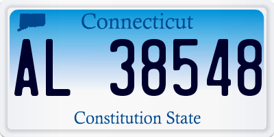 CT license plate AL38548