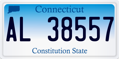CT license plate AL38557