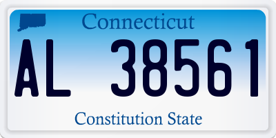 CT license plate AL38561