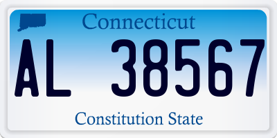 CT license plate AL38567