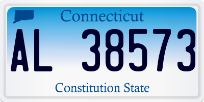 CT license plate AL38573
