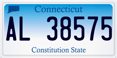 CT license plate AL38575