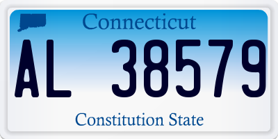 CT license plate AL38579