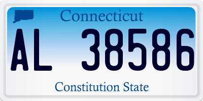 CT license plate AL38586