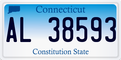 CT license plate AL38593