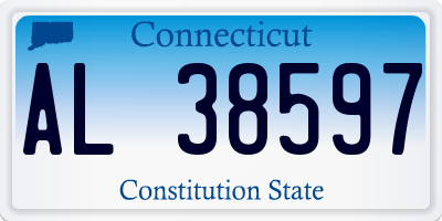 CT license plate AL38597