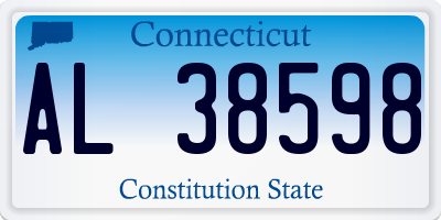 CT license plate AL38598