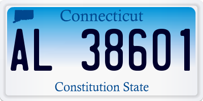 CT license plate AL38601
