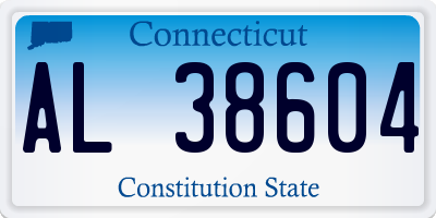 CT license plate AL38604