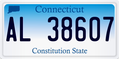CT license plate AL38607