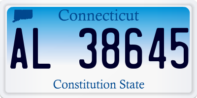 CT license plate AL38645